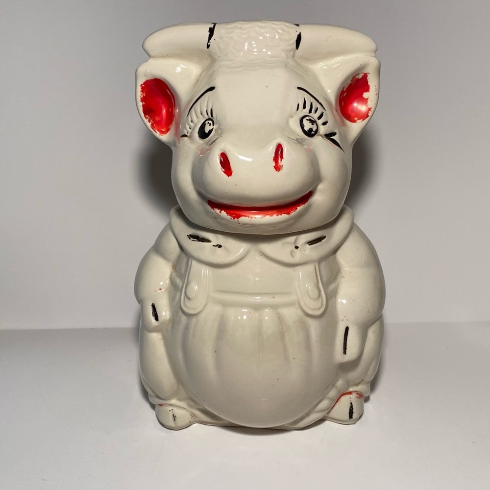 Vintage bull cookie jar